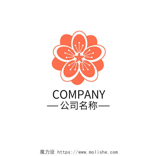花标志花朵标志logo模板设计花logo
